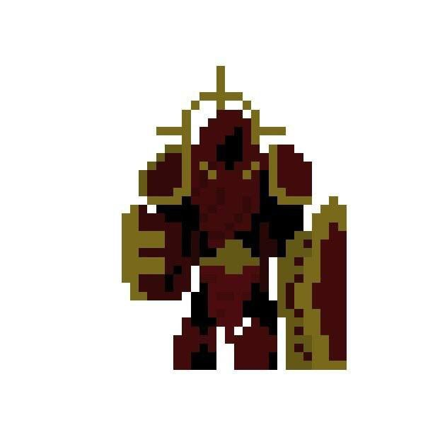 Pixel art of knight
